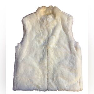 M.I.C. White Faux Fur Vest